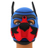 Kinky Puppy Cagoule Puppy Fox Néoprène Bleu-Rouge